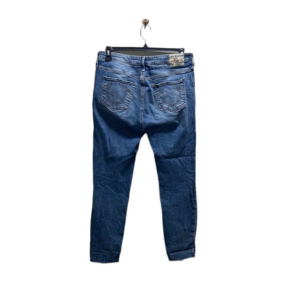 True Religion Halle High Rise Super Skinny Front Yoke Jeans Blue Size 32 Classic - Picture 14 of 16
